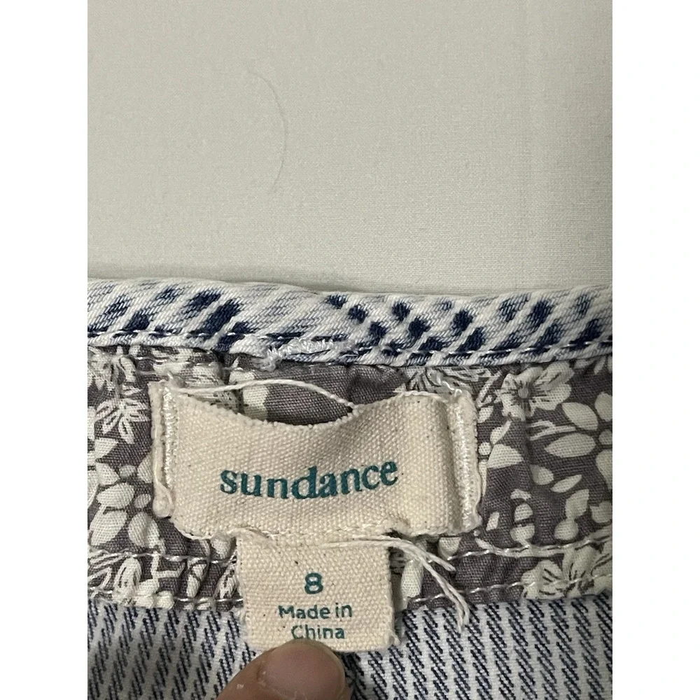 Sundance Womens Emberly Jeans Size 8‎ Railroad Striped High Rise Button Fly